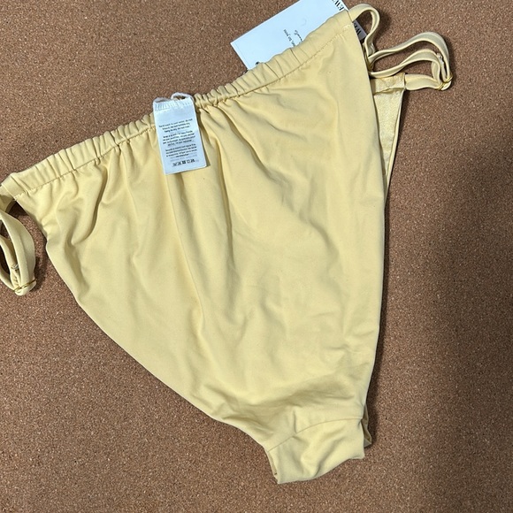 NWT - WeWoreWhat | Ruched Bikini Top and bottom solid sand size L - Picture 8 of 16